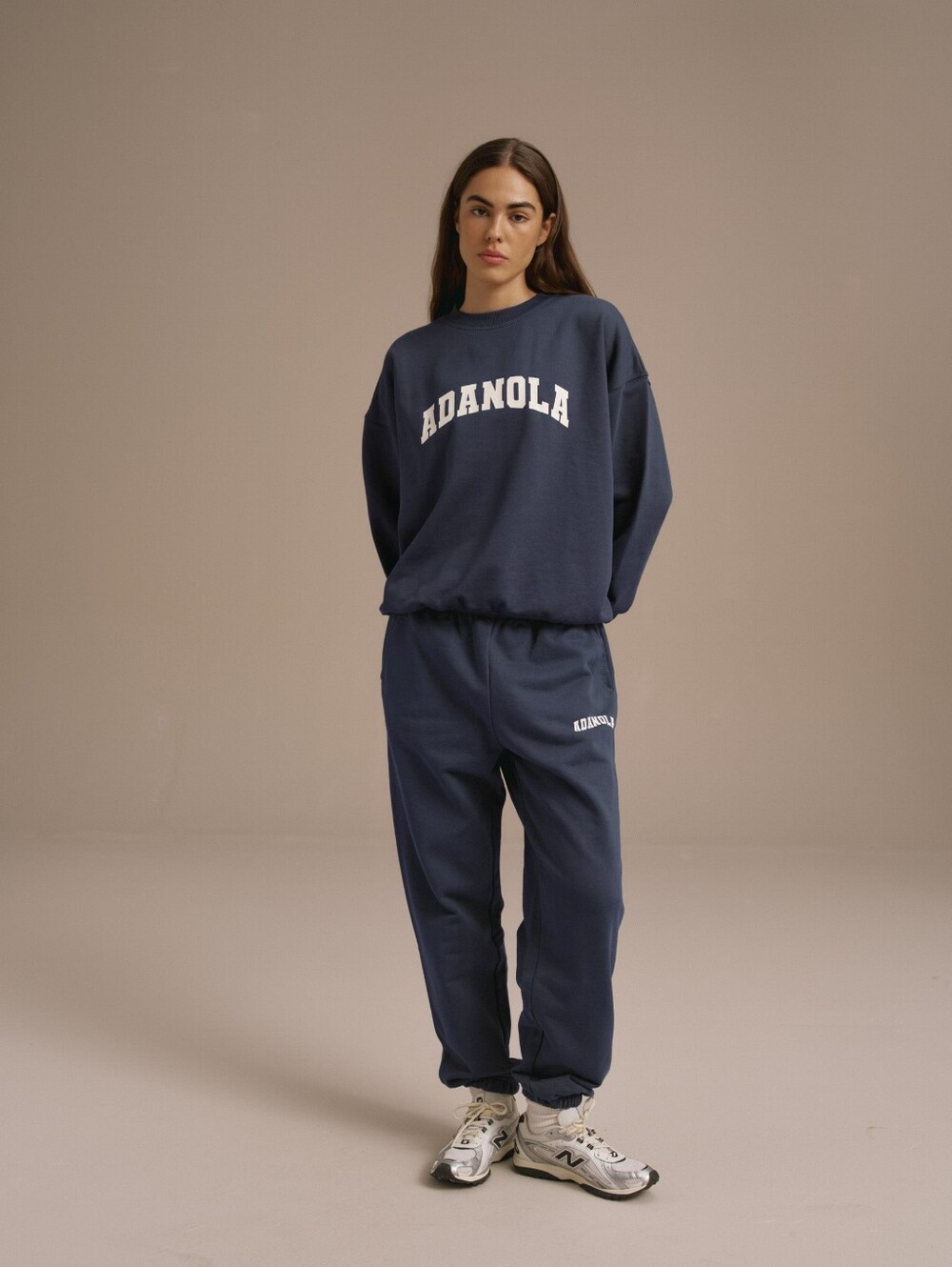 Adanola Varsity Oversized Sweatshirt - Washed Midnight Blue - Picture 4 of 9